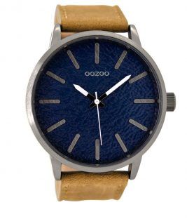 OOZOO Timepieces XXL Brown Leather Strap C9026