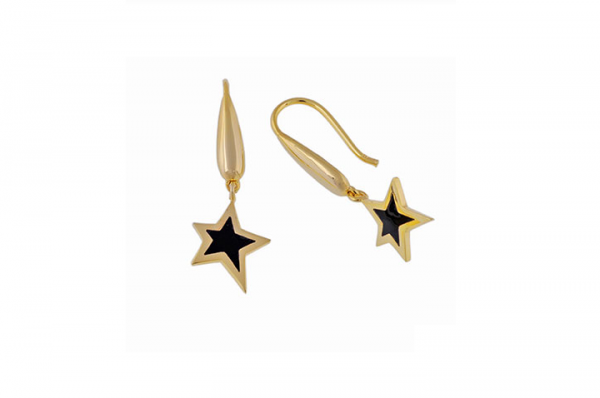 Σκουλαρίκια χρυσά με αστέρι